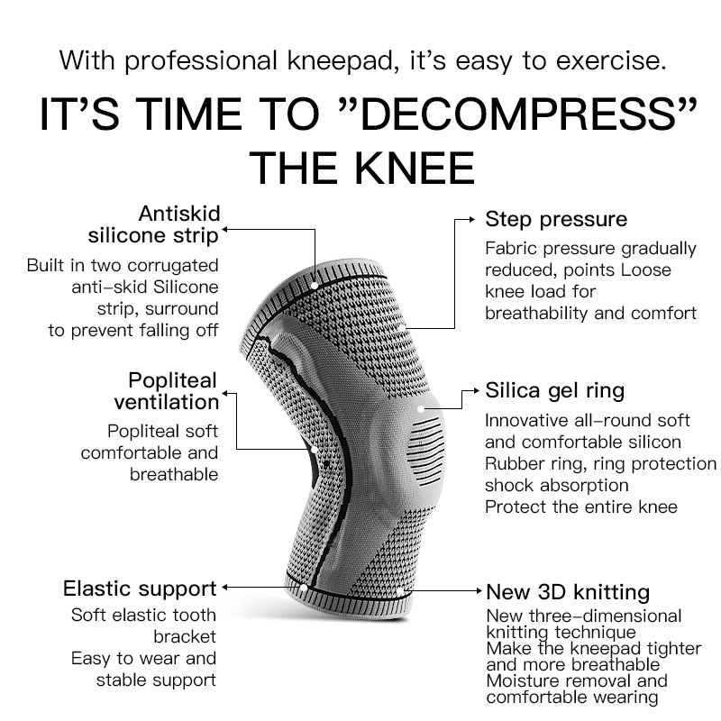   دعامة ركبة مرنة من السيليكون - مراجعة Volleyball Knee Pad وسعره