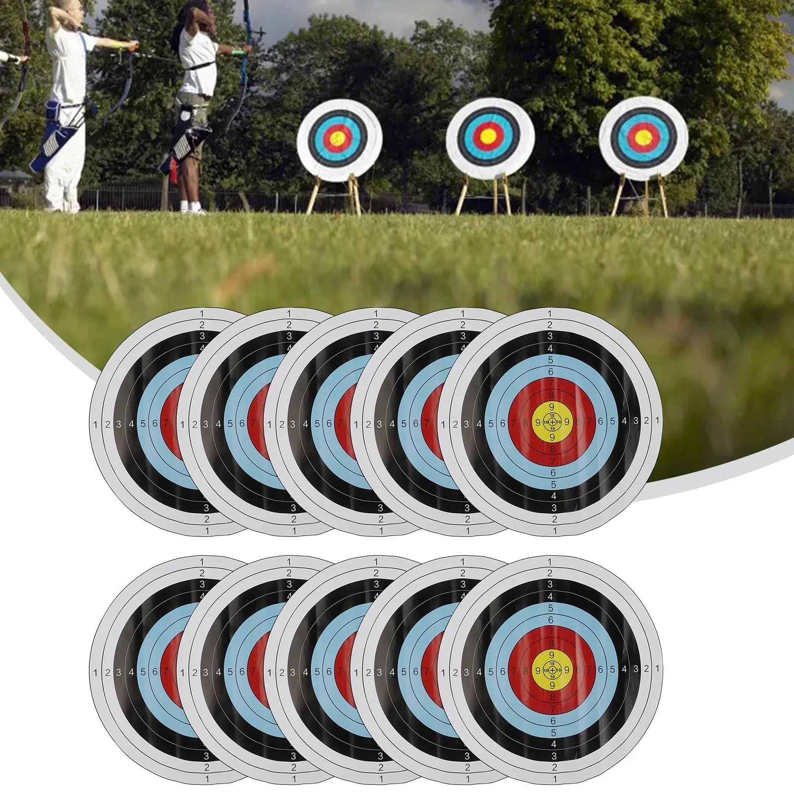 10 قطعة 40x40 سنتيمتر أهداف ال - مراجعة Archery Target Face وسعره