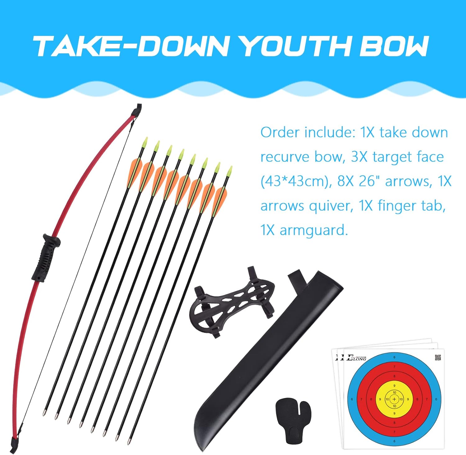 مجموعة القوس والسهم المنحني لل - مراجعة Archery Target Face وسعره